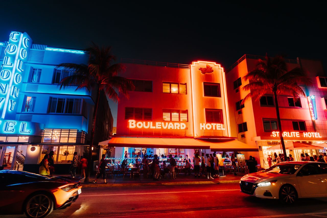Sunset on Ocean Drive
